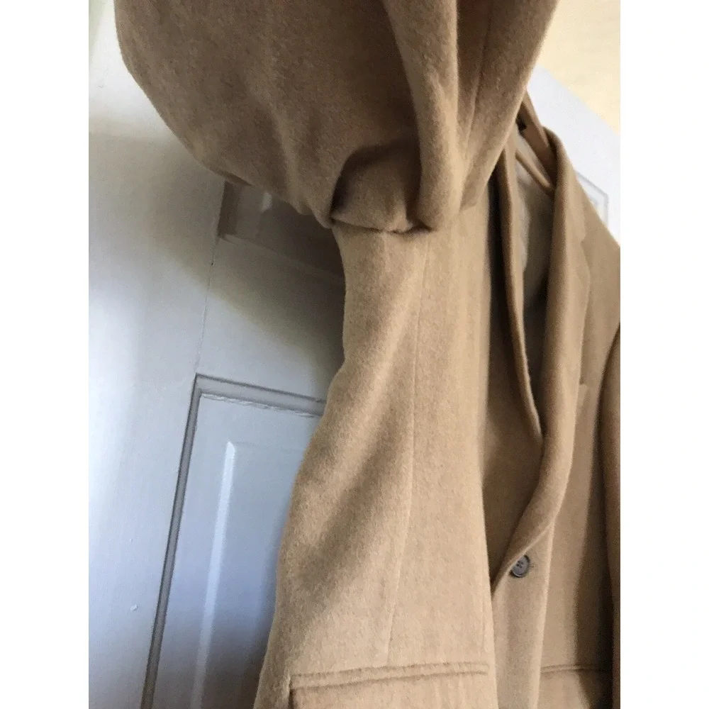 Mens Tan Camel Hair Blazer Jos A Bank Sports Coat Jacket Size 44S